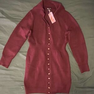 Women's Brown Sweater Dress
